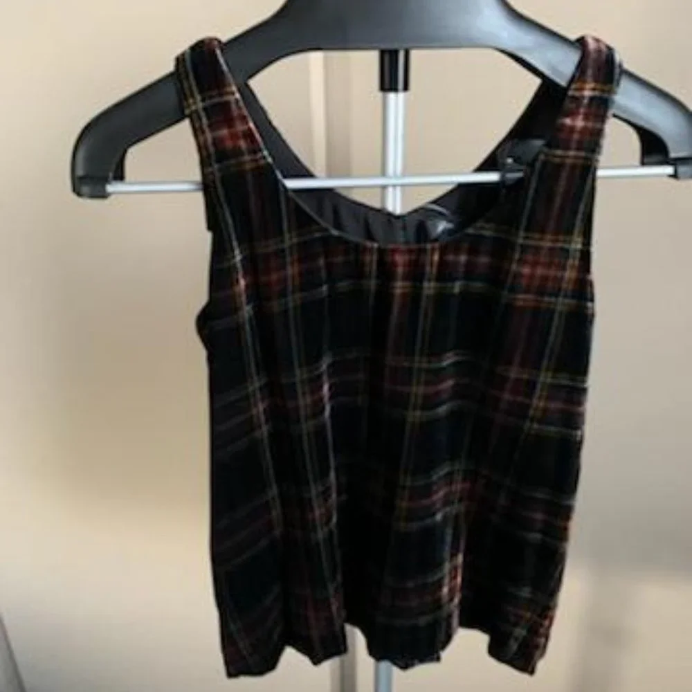 J Crew  Stewart Tartan top